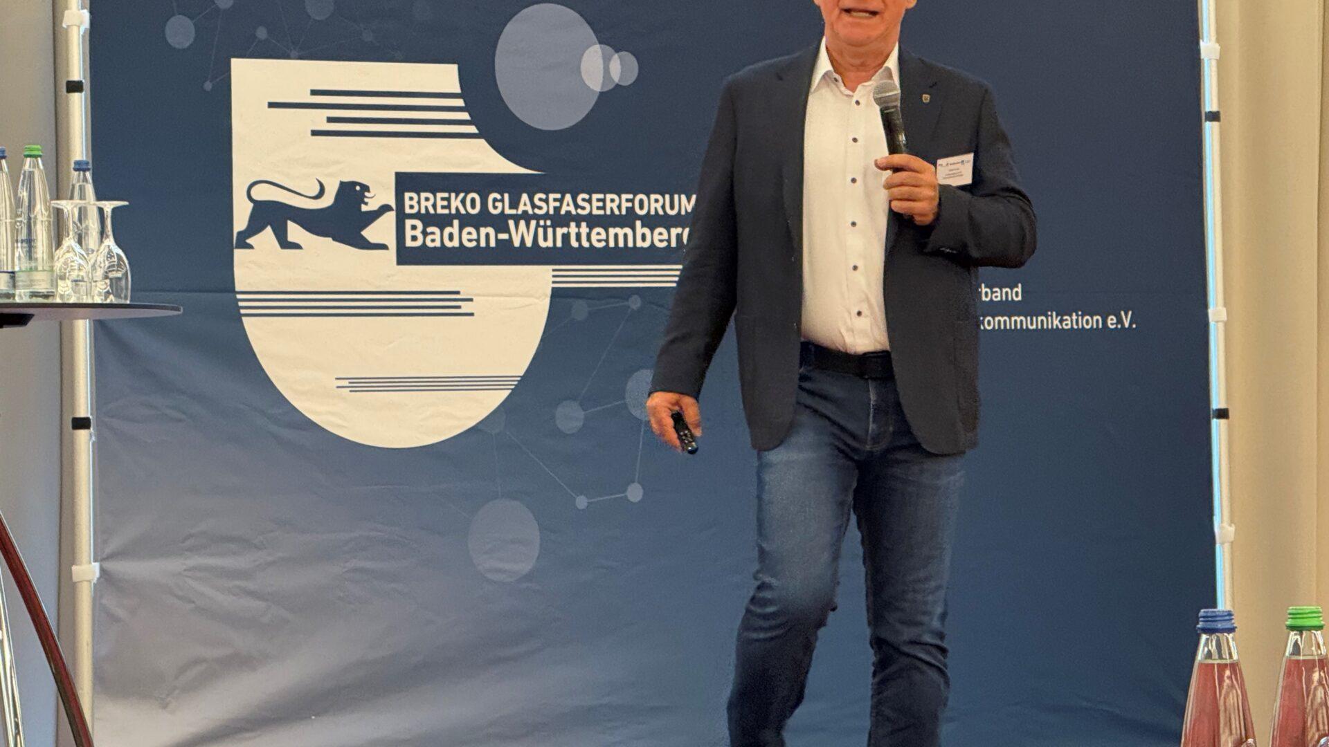 Stefan Krebs, Beauftragten der Landesregierung für Informationstechnologie (CIO/CDO) während seines Vortrags